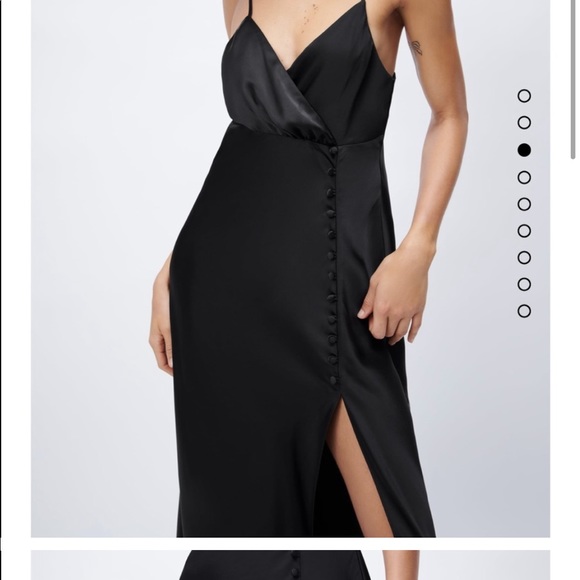 ZARA Satin Slip Button Dress - Picture 2 of 7